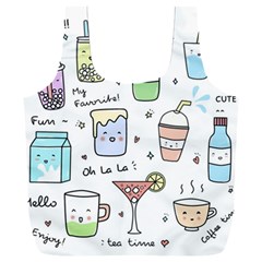 Drinks Cocktails Doodles Coffee Full Print Recycle Bag (xxl) by Apen