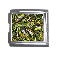 Foliage Pattern Texture Background Mega Link Italian Charm (18mm) by Ravend