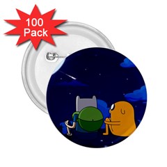 Adventure Time Jake And Finn Night 2 25  Buttons (100 Pack)  by Sarkoni