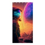 Illustration Trippy Psychedelic Astronaut Landscape Planet Mountains Shower Curtain 36  x 72  (Stall)  Curtain(36 X72 )