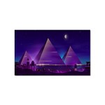 Egyptian Pyramids Night Landscape Cartoon Sticker Rectangular (100 pack) Front