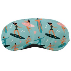Beach Surfing Surfers With Surfboards Surfer Rides Wave Summer Outdoors Surfboards Seamless Pattern Sleep Mask by Bedest