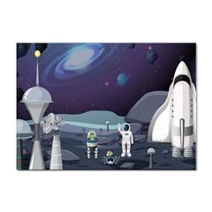 Alien Astronaut Scene Sticker A4 (10 Pack) by Bedest
