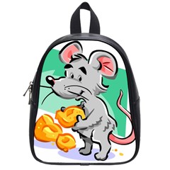 Mouse Cheese Tail Rat Mice Hole School Bag (small) by Sarkoni