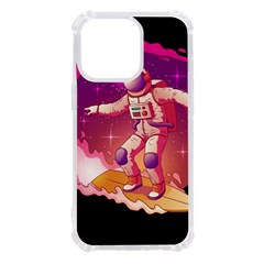 Astronaut Spacesuit Standing Surfboard Surfing Milky Way Stars Iphone 13 Pro Tpu Uv Print Case by Ndabl3x