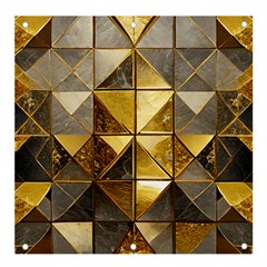 Golden Mosaic Tiles  Banner And Sign 4  X 4  by essentialimage365