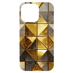Golden Mosaic Tiles  Iphone 14 Pro Max Black Uv Print Case by essentialimage365