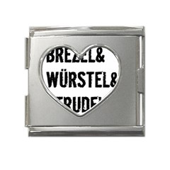 Its A German Thing Bier Brezel Wurstel Strudel Schnitzel Mega Link Heart Italian Charm (18mm) by ConteMonfrey