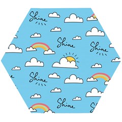 Sky Pattern Wooden Puzzle Hexagon by Apen