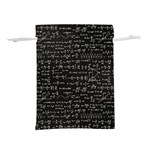 Math Equations Formulas Pattern Lightweight Drawstring Pouch (M) Back