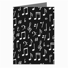 Chalk Music Notes Signs Seamless Pattern Greeting Cards (pkg Of 8) by Ravend