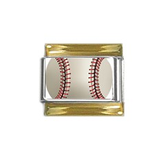 Baseball Gold Trim Italian Charm (9mm) by Ket1n9