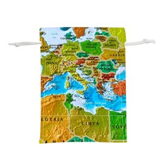 World Map Lightweight Drawstring Pouch (l) by Ket1n9