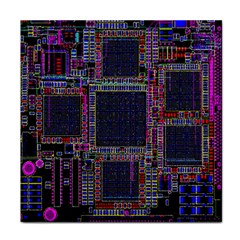 Cad Technology Circuit Board Layout Pattern Face Towel by Ket1n9