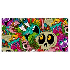 Crazy Illustrations & Funky Monster Pattern Banner And Sign 8  X 4  by Ket1n9