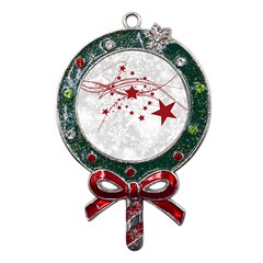 Christmas Star Snowflake Metal X mas Lollipop With Crystal Ornament by Ket1n9