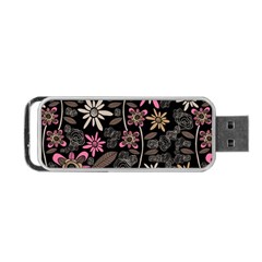 Flower Art Pattern Portable Usb Flash (two Sides) by Ket1n9