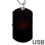 Abstract Pattern Honeycomb Dog Tag USB Flash (One Side) Front