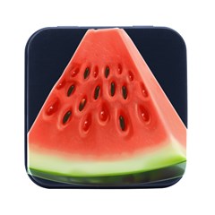 Seamless Background With Watermelon Slices Square Metal Box (black) by Ket1n9