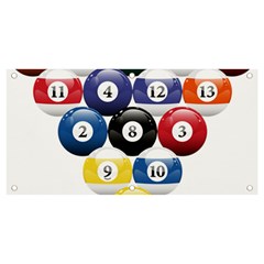 Racked Billiard Pool Balls Banner And Sign 4  X 2  by Ket1n9