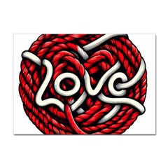 Love Rope Cartoon Sticker A4 (10 Pack) by Bedest