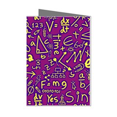 Background Doodles Math Mini Greeting Cards (pkg Of 8) by Bedest
