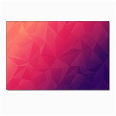 Color Triangle Geometric Textured Postcard 4 x 6  (pkg Of 10) by Grandong