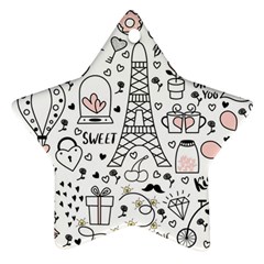 Big Collection With Hand Drawn Objects Valentines Day Ornament (star) by Bedest