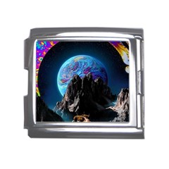 Aesthetic Psychedelic Drawings Art Acid Space Mega Link Italian Charm (18mm) by Cendanart