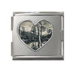Dry Forest Landscape, Tierra Del Fuego, Argentina Mega Link Heart Italian Charm (18mm) by dflcprintsclothing