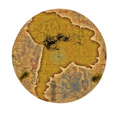 Vintage Map Of The World Continent Mini Round Pill Box (pack Of 3) by Proyonanggan