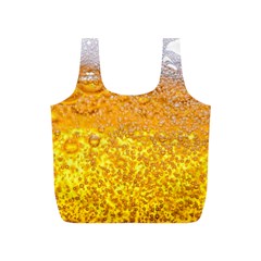 Liquid Bubble Drink Beer With Foam Texture Full Print Recycle Bag (s) by Cemarart
