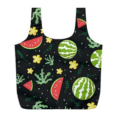 Watermelon Doodle Pattern Full Print Recycle Bag (l) by Cemarart