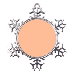 Peach Fuzz 2024 Metal Large Snowflake Ornament by dressshop