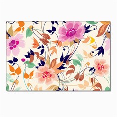 Abstract Floral Background Postcard 4 x 6  (pkg Of 10) by nateshop