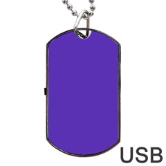 Ultra Violet Purple Dog Tag Usb Flash (two Sides) by bruzer