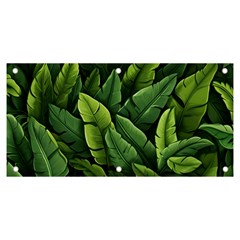 Green Leaves Banner And Sign 6  X 3  by goljakoff