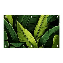 Banana Leaves Pattern Banner And Sign 5  X 3  by goljakoff