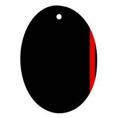 Abstract Black & Red, Backgrounds, Lines Oval Ornament (two Sides) by nateshop