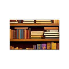 Book Nook Books Bookshelves Comfortable Cozy Literature Library Study Reading Room Fiction Entertain Sticker Rectangular (100 Pack) by Maspions