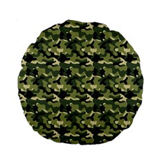 Camouflage Pattern Standard 15  Premium Round Cushions by goljakoff