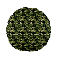 Camouflage Pattern Standard 15  Premium Flano Round Cushions by goljakoff