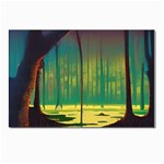 Nature Swamp Water Sunset Spooky Night Reflections Bayou Lake Postcard 4 x 6  (Pkg of 10) Front