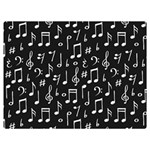 Chalk Music Notes Signs Seamless Pattern Premium Plush Fleece Blanket (Extra Small) 40 x30  Blanket Front
