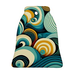 Wave Waves Ocean Sea Abstract Whimsical Bell Ornament (two Sides) by Maspions