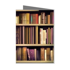 Books Bookshelves Office Fantasy Background Artwork Book Cover Apothecary Book Nook Literature Libra Mini Greeting Cards (pkg Of 8) by Posterlux