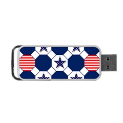 Patriotic Symbolic Red White Blue Portable Usb Flash (one Side) by Ravend