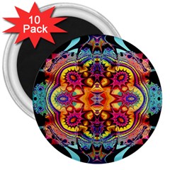 Lila Floral Blume 3  Magnets (10 Pack)  by 2607694c