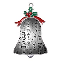 Science Formulas Metal Holly Leaf Bell Ornament by Ket1n9