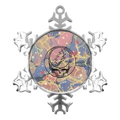 Grateful Dead Artsy Metal Small Snowflake Ornament by Bedest